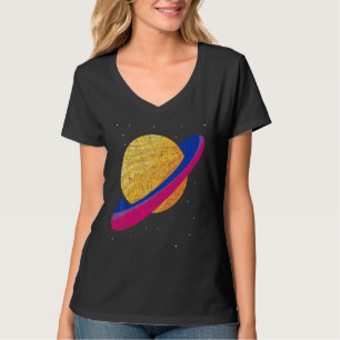 Camiseta Bandera Bisexual Queer Saturno Bi Orgullo Lgbt Bis