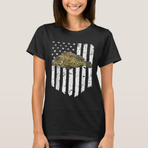 Camiseta Bandera Blanca Estadounidense Reúne Pescado 4 De J