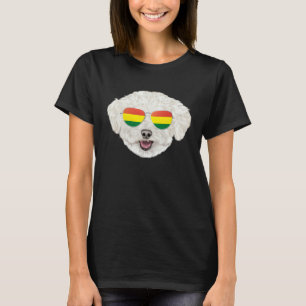 Camiseta Bandera boliviana Bichons Frise Perro Bolivia Bols