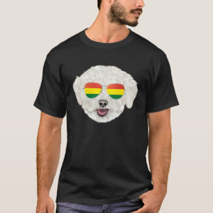 Camiseta Bandera boliviana Bichons Frise Perro Bolivia Bols