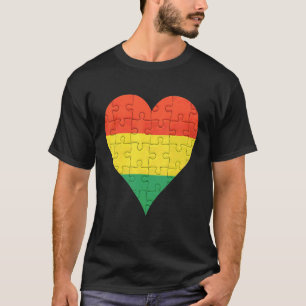 Camiseta Bandera boliviana corazón boliviano