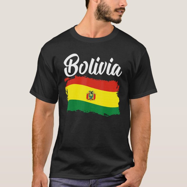 Camiseta Bandera boliviana: Orgullo raíz boliviano (Anverso)
