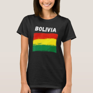 Camiseta Bandera boliviana vintage Grunge bandera boliviana