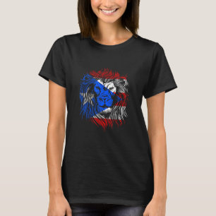 Camiseta Bandera Boricua Cabeza de León León Skull Orgullo