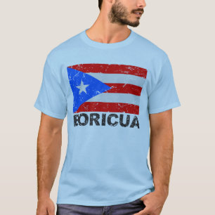 Camiseta Bandera Boricua del vintage de Puerto Rico