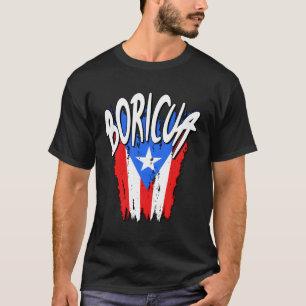Camiseta Bandera boricua puertorriqueña perturbada