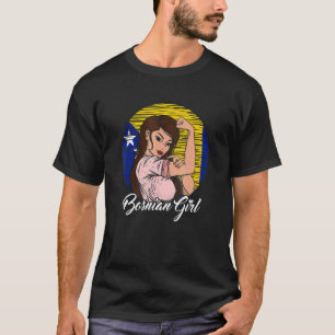 Camiseta Bandera bosnia Bosnia y Herzegovina Chica bosnio