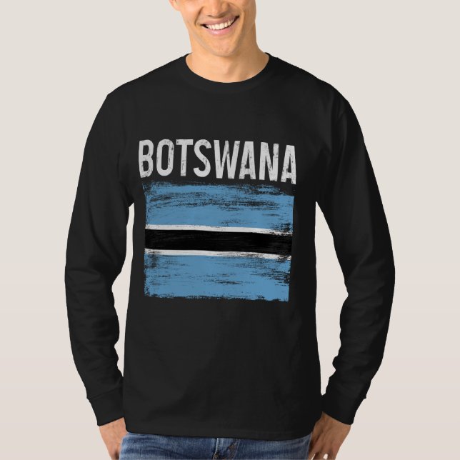 Camiseta Bandera botsuana del orgullo de Botsuana Raíces af (Anverso)