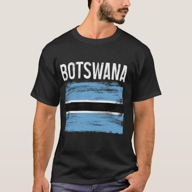 Camiseta Bandera botsuana del orgullo de Botsuana Raíces af (Anverso)