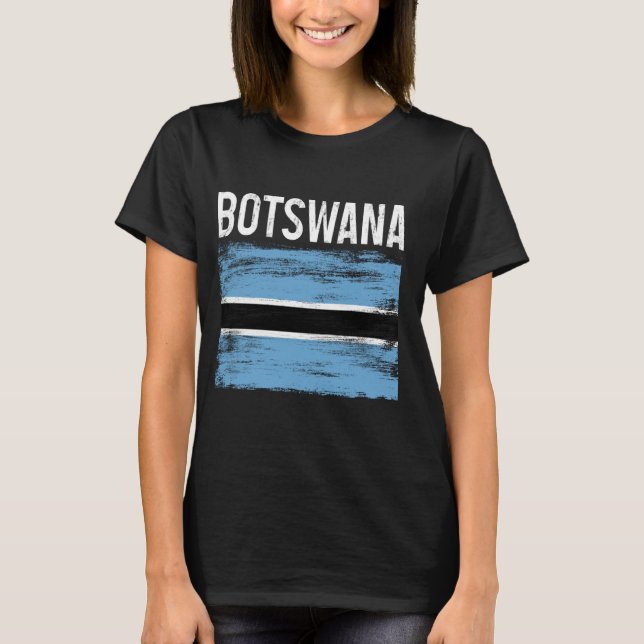 Camiseta Bandera botsuana del orgullo de Botsuana Raíces af (Anverso)