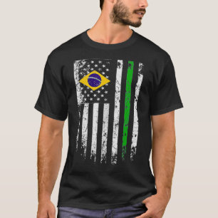 Camiseta Bandera Brasileña Americana T Orgullo Brasil Estad