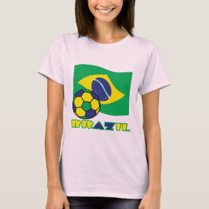 Camiseta Bandera Brasileña Brasil Balón de Fútbol