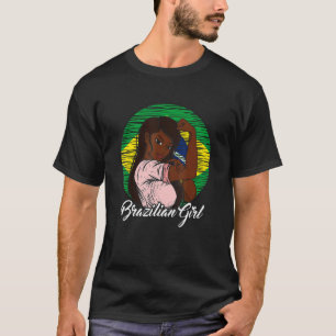 Camiseta Bandera brasileña Brasil Chica 1