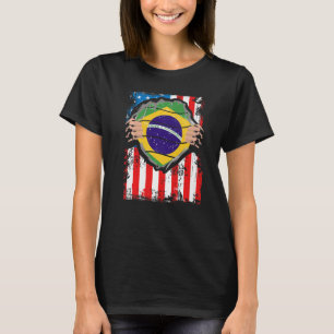 Camiseta Bandera brasileña de Brasil de un estadounidense c