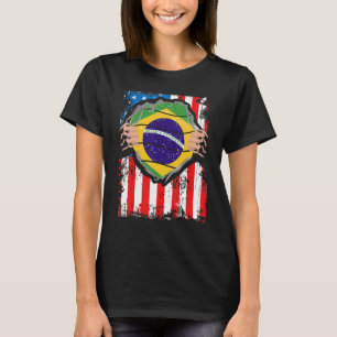 Camiseta Bandera brasileña de Brasil de un estadounidense c
