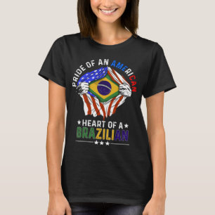 Camiseta Bandera brasileña de Estados Unidos