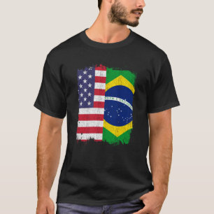 Camiseta Bandera brasileña de Estados Unidos