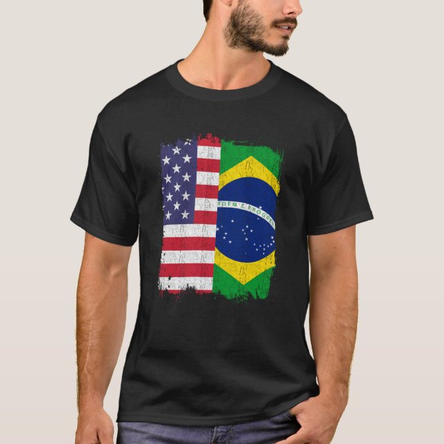 Camiseta Bandera brasileña de Estados Unidos (Anverso)