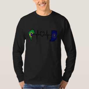 Camiseta Bandera brasileña de Indiana  Brasil Indiana Latid