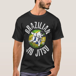 Camiseta Bandera brasileña del BJJ Jiu Jitsu para los jujit