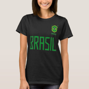Camiseta Bandera brasileña del fútbol Brasil Retro