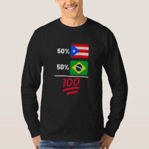 Camiseta Bandera brasileña más puertorriqueña mezcla patrim