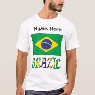 Camiseta Bandera brasileña personalizada