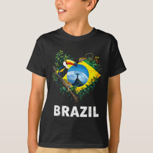 Camiseta Bandera brasileña toca el corazón de la selva