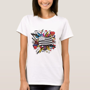 Camiseta Bandera Bretaña Breizh pintada Bretón graff