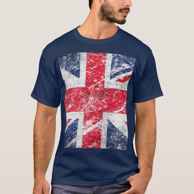 Camiseta Bandera británica/bandera de Union Jack/bandera de (Anverso)
