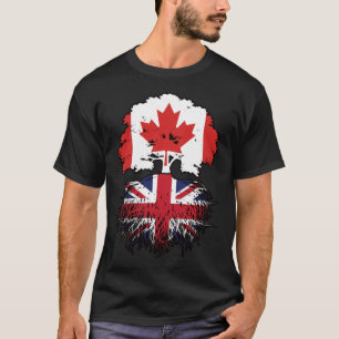 Camiseta Bandera británica canadiense de árboles en Canadá