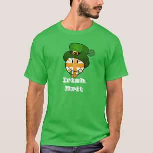Camiseta Bandera británica del color irlandés feliz en