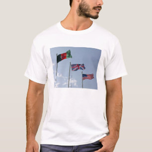 Camiseta Bandera BRITÁNICA entre el afgano y las banderas