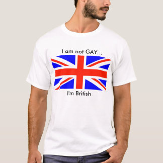 Camiseta bandera británica, no soy GAY... soy británica