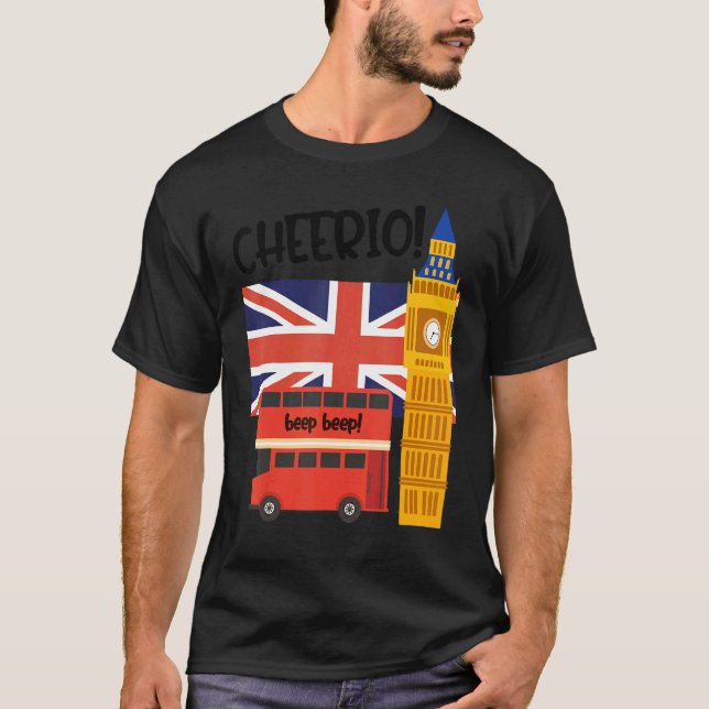 Camiseta Bandera Británica Reino Unido Inglaterra Cita Viaj (Anverso)