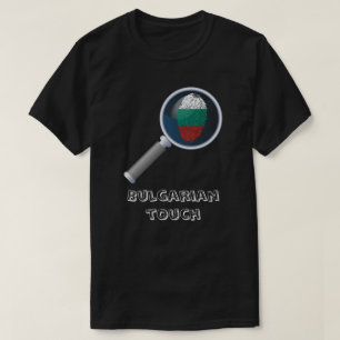 Camiseta Bandera búlgara de la huella dactilar del tacto