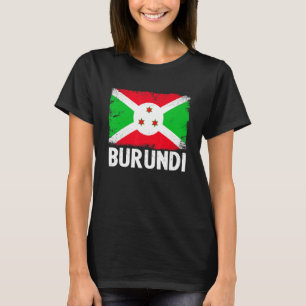 Camiseta Bandera burundiana retro con problemas patrióticos