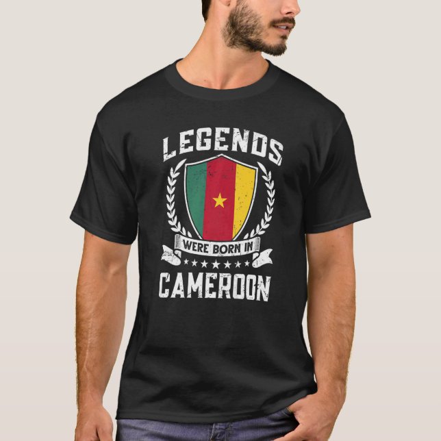 Camiseta Bandera camerunesa vintage de Camerún (Anverso)
