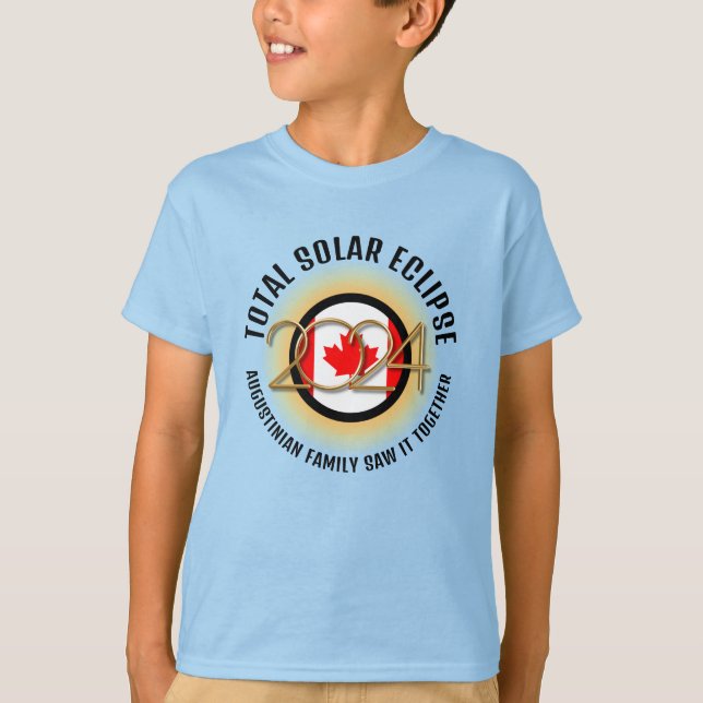 Camiseta Bandera CANADÁ 2024 TOTAL NIÑOS azules ECLIPSE SOL (Anverso)