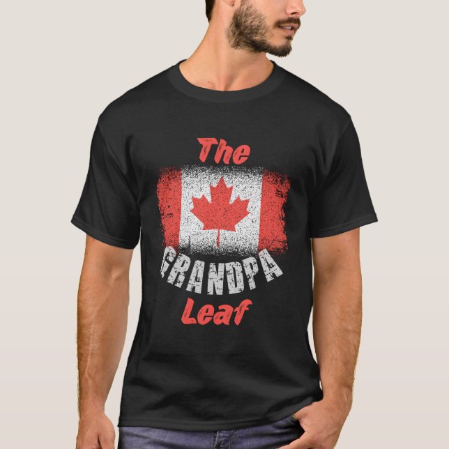 Camiseta Bandera Canadiense 1ª De Julio Abuelo Mano De Mapl (Anverso)