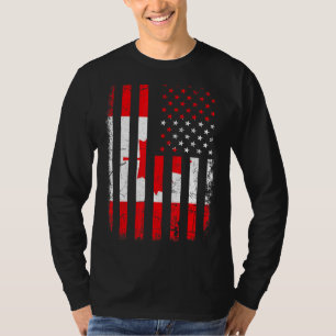 Camiseta Bandera canadiense americana raíces canadienses Ca