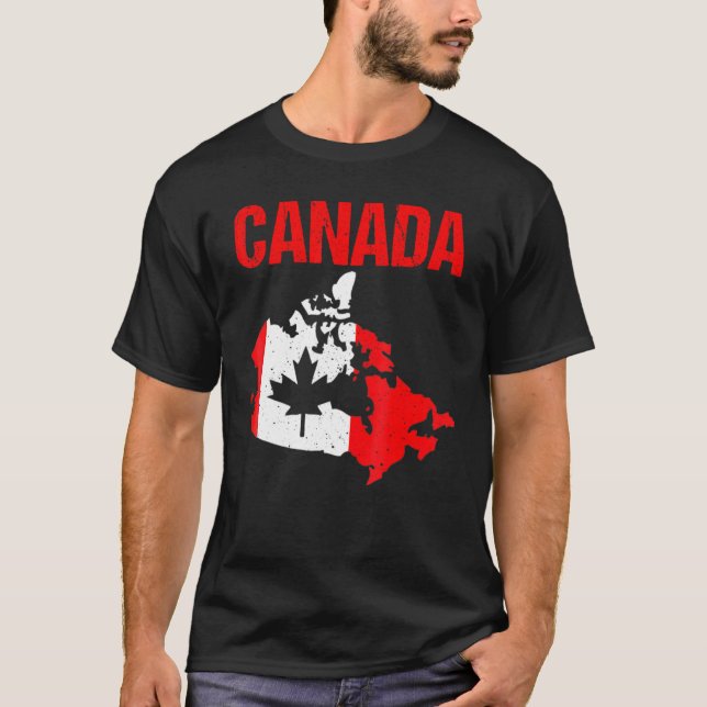 Camiseta Bandera canadiense: arce independiente de Canadá (Anverso)