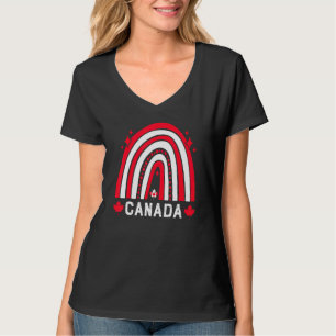 Camiseta Bandera canadiense arcoiris de arce de arce Día de