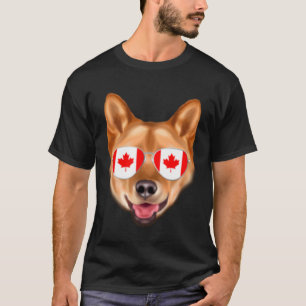 Camiseta Bandera canadiense Bolsillo finlandés Spitz Dog Ca