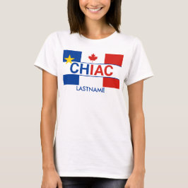 Camiseta Bandera canadiense chiac acadiana personalizada