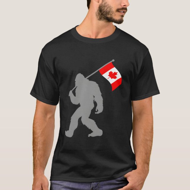 Camiseta Bandera Canadiense Con Bandera Canadiense (Anverso)