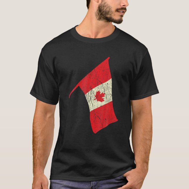 Camiseta Bandera canadiense con problemas Día de Canadá Org (Anverso)