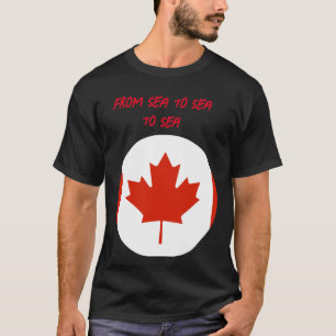 Camiseta Bandera canadiense con texto de personalizable