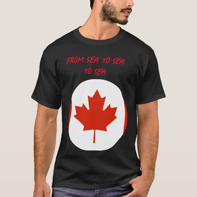 Camiseta Bandera canadiense con texto de personalizable (Anverso)