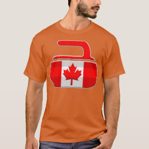Camiseta Bandera canadiense curling Stone Curl Canada